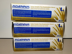 Adenna Latex Powder Free Examination Gloves Size Large 3 Boxes