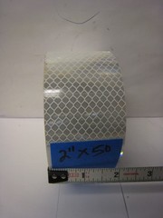 3M BRAND # 4091 WHITE ROLL REFLECTIVE TAPE 2″ x 50′ CUSTOM CUT