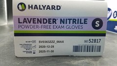 2 Pack Halyard Lavender Nitrile Powder Free Exam Gloves Size Small New #52817