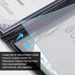 Diploma Cover 8.5 X 11 Certificate Holders for Letter-Sized Award Padded Menu…
