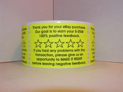 Thank You for your eBay Purchase 2×3 sticker label chartreuse fluorescent 250/rl