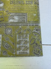 Vintage Metal Printing Plate CHRISTMAS JEWELERS ADVERTISING NEWSPAPER