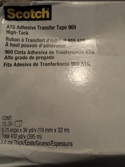 3M Scotch ATG 969 Adhesive Transfer Tape 12 Rolls 3/4″ x 36 yds.
