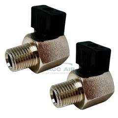 2 pack 1/4″ MNPT Ball Valve Style Air Tank Drain Moisture Water Petcock