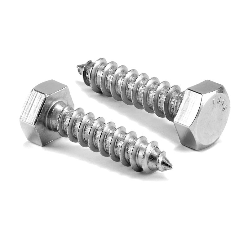 Durable Hex Head Lag Screws Stainless Steel High Strength 20 Pcs Set Decks New
