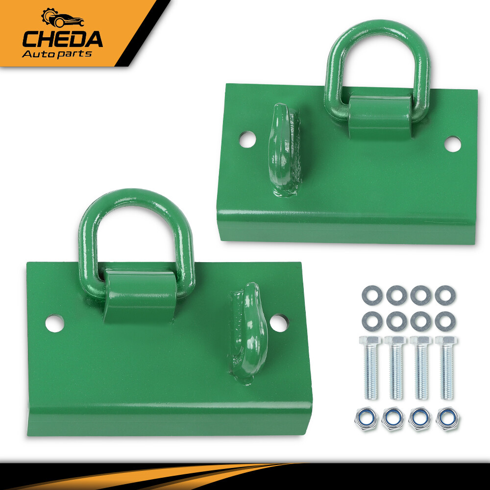 2Pcs Bolt on Grab Hooks D Rings For John Deere Compact Tractor 1025R 2032R 3320