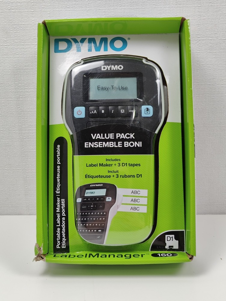 Dymo (160) Label Manager With 3 – D1 Tapes – Label Maker In Sealed Box