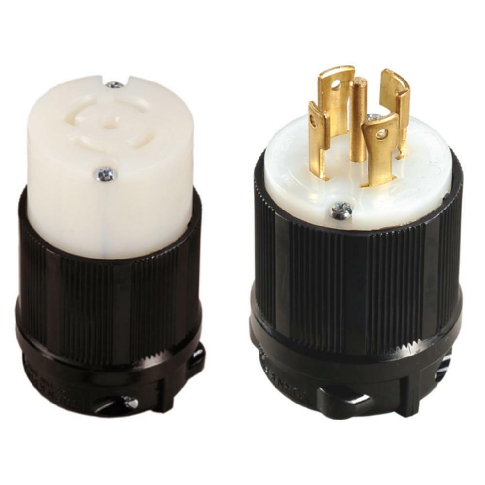 NEMA L21-30 Plug and Connector Set – Rated for 30A, 120/208V, 5-Wire, 4 Pole