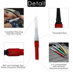 4PCS Piercing Clip Test Probe Set 0.7mm Wire Piercing Pins for Car Tester