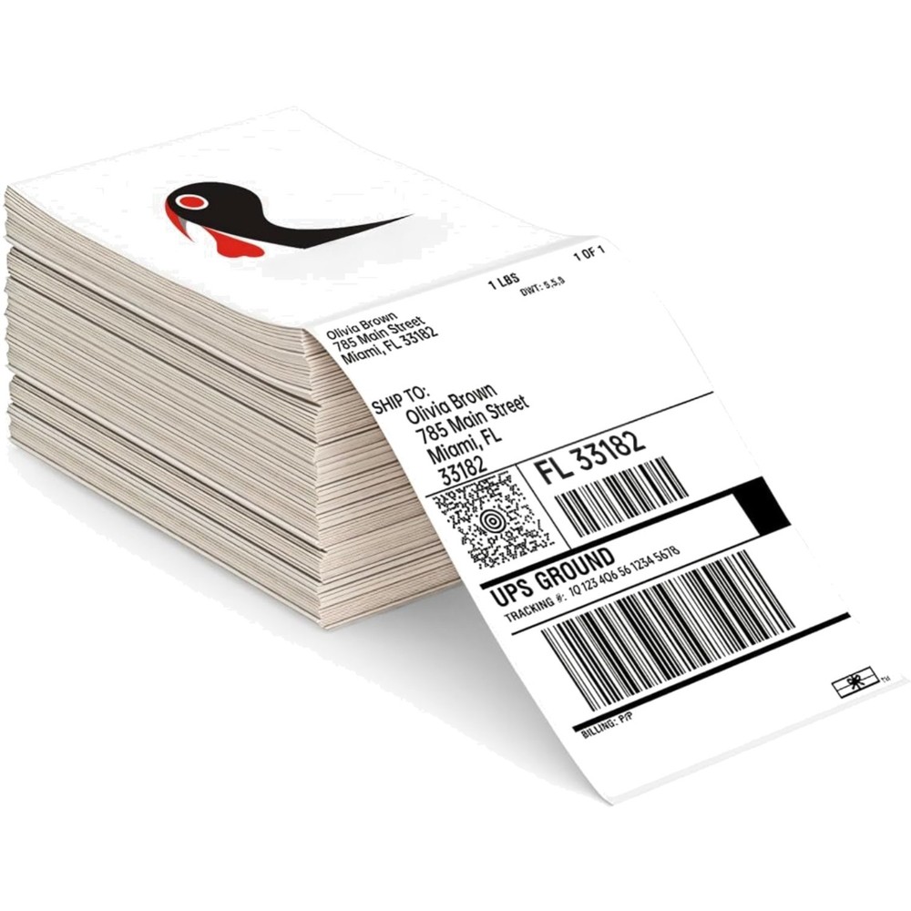 4×6 Thermal Labels 500/Stack, Shipping Thermal Labels 4×6 Fanfold Compatible …