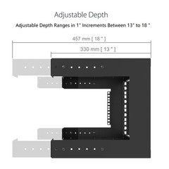 6U Wall Mount Open Frame Rack-19 Inch Server Equipment Rack- Adjustable Depth…