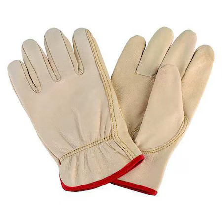 Condor 4Tjz6 Leather Drivers Gloves, Goatskin, Shirred Slip-On, Keystone Thumb,