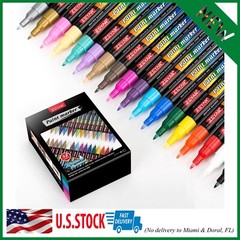 ZEYAR Acrylic Paint Pens, Water based Extra Fine Point, 32 vibrant colors, Opaqu