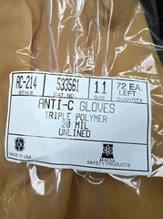 Mapa Triple Polymer 20 Mil unlined Rubber gloves Size 11 made in USA anti-c 72PR