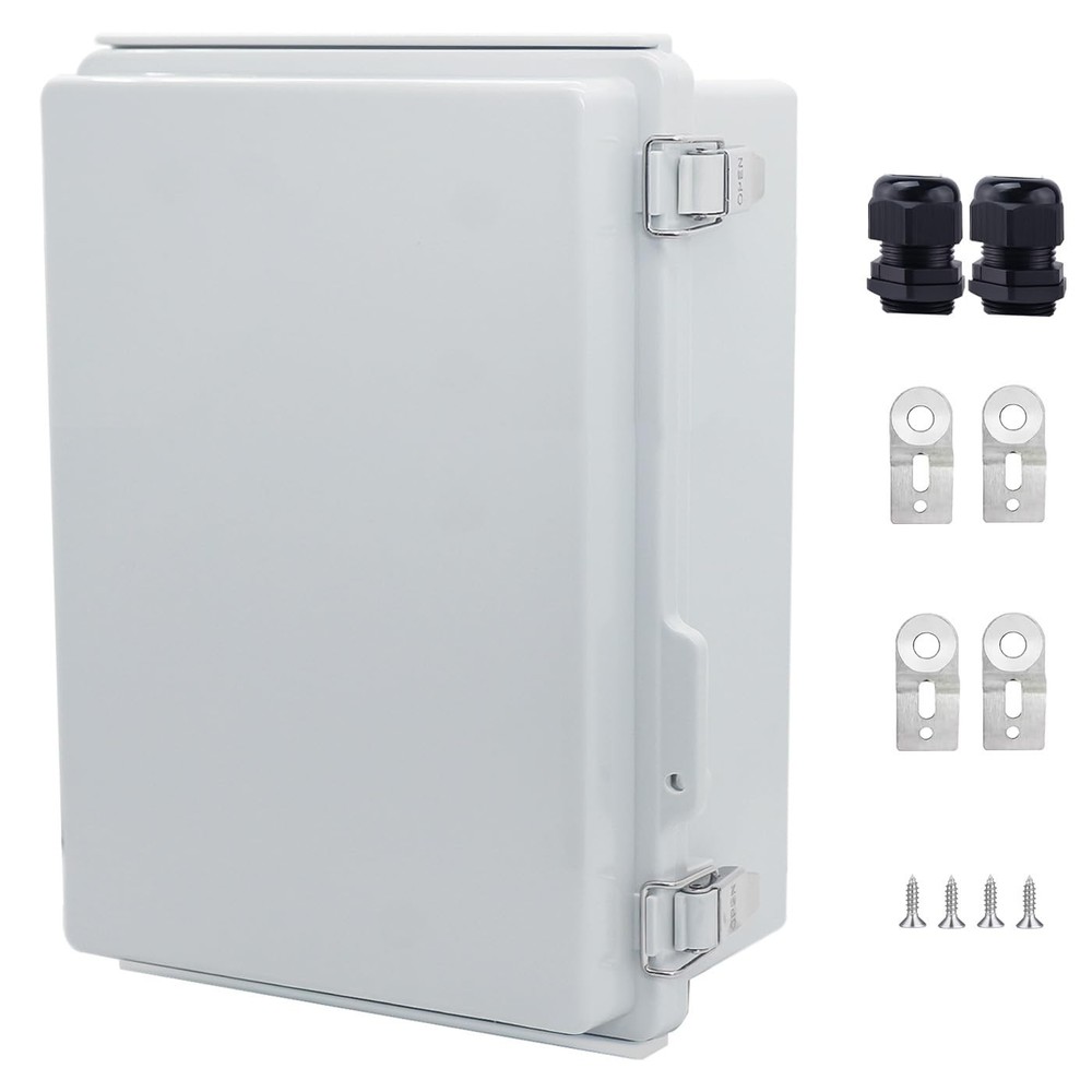 IP67 Waterproof Junction Box, ABS Plastic Electrical 11″x7.5″x5.1″, Grey