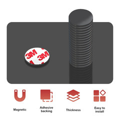 Small Magnets with Adhesive Backing for Crafts,Self Sticky Magnetic Sticker,Roun