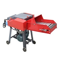 6 Blade Hay Cutter with Conveyor Belt Grass Grinder Corn Wheat 500-1000KG/H 220V