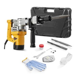 Demolition Jack Hammer Concrete Breaker 1400W Electric Hammer 2 Chisel Bit