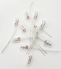 Lot of 10 JKL 2182 Miniature Lamps 14 Volts .08 Amp Wire Terminal Base T-1 3/4