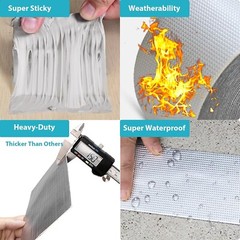 5x Strong Waterproof Tapes, Aluminum Butyl Tapes 2in x 90ft, RV, Roof, Metal