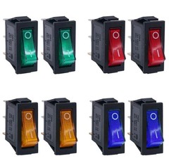 8pcs LED Rocker Toggle Switch SPST 3 Pin Mini Boat On Off Switch Set