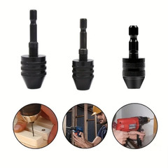 Mini ( 0.3mm to 3.6mm) Keyless Drill Chuck with 1/4″ Hex Shank Adapter – J016