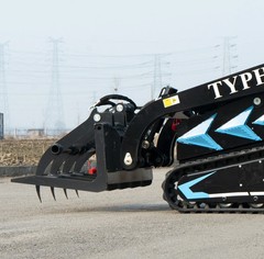 Hydraulic Wood Grabber Attachment Mini Skid Steer TYPHON STOMP X1300 & STOMP 509