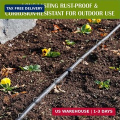 Whonline 75 Pack Landscape Staples 4 Inch, Galvanized Garden Stakes U-Shaped SOD