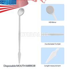 500Pcs Dental Mouth Mirror w/Handle Dental Ortho Instruments