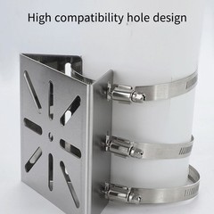 High Compatibility Stainless Steel Pole Bracket with Reinforced Steel Plate