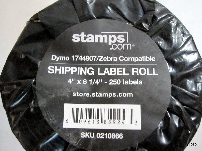 STAMPS.COM Shipping Labels 250 per Roll 4″ x 6¼” Dymo 1744907/Zebra Compatible