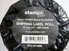 STAMPS.COM Shipping Labels 250 per Roll 4″ x 6¼” Dymo 1744907/Zebra Compatible