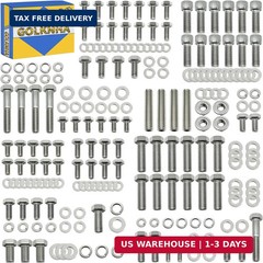 211 Pcs Oil Pan Bolts Stainless Steel Kit Compatible with Chevy SBC 265 283 302