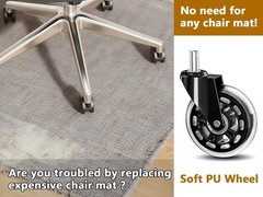5pcs 3″ Office Chair Wheels Rubber Casters Heavy-Duty Smooth Desk Gaming