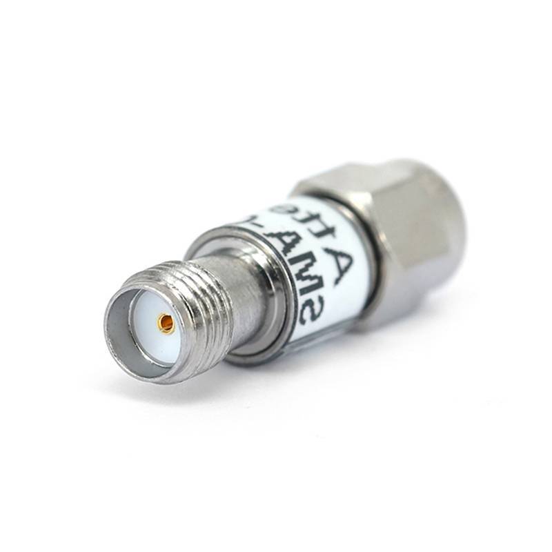 2 Watt SMA Fixed Attenuator with Brass Tri-Metal Plated Body DC-8GHz