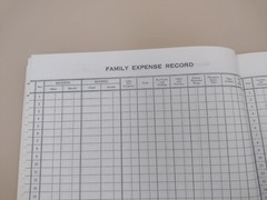 Vintage Family Expense Record & Budget Control Book Bookkeeping Financial Plan