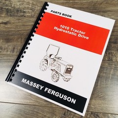 Massey Ferguson 1010 Hydrostatic Tractor Parts Manual Catalog Assembly mf1010
