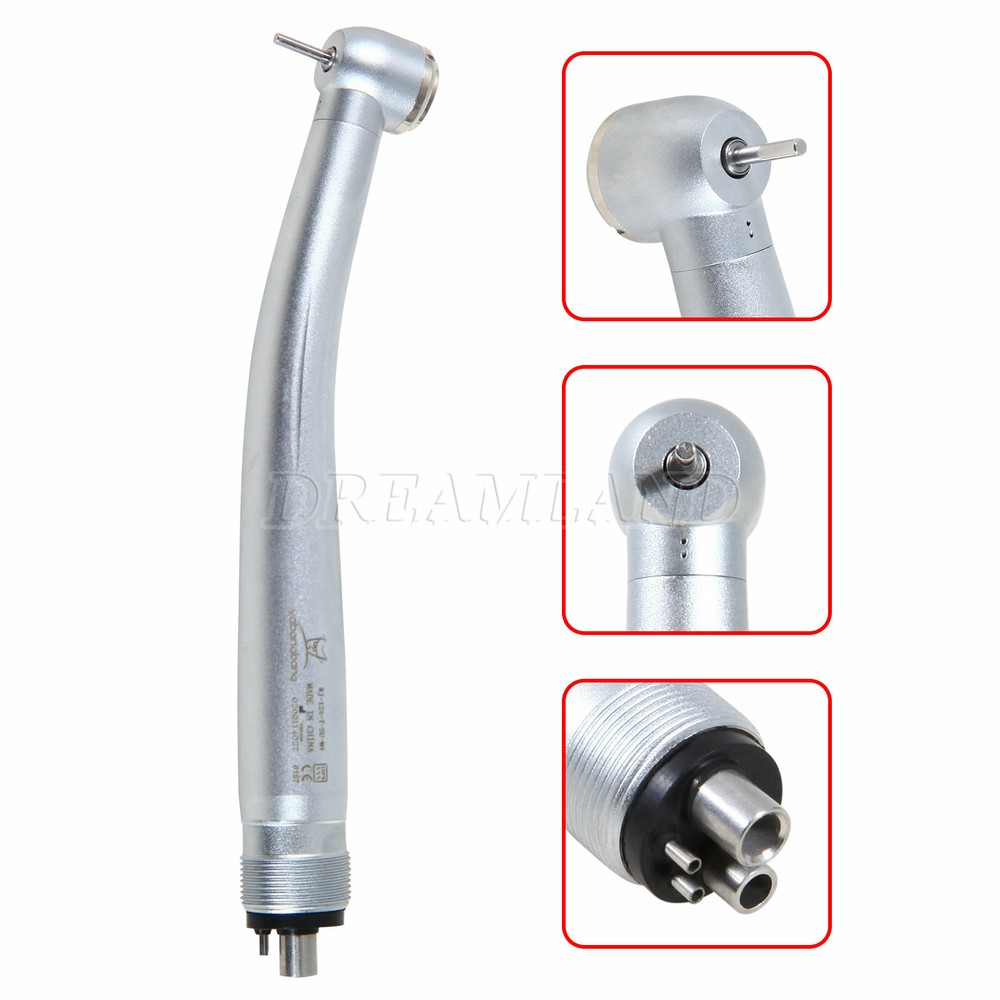 1-10pcs Dental High Speed Turbine Handpiece (LED E-generator) 4 Hole Push Button