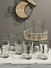 8 Vintage Libbey DuraTuff Endeavor Glasses, Stackable Heavy Duty Tumblers