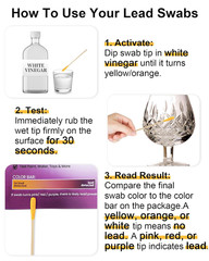 30 PCS Lead Test Kit for Dishes, Premium Lead Testing Swabs for Paint & Jewelry,