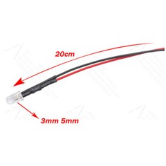 Pre-Wired LEDs Prewired Resistor 3mm/5mm Ultra Bright : 5V ~ 12V Various Colours