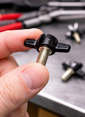 1/4″-20 X 1/2″ Thumb Screws Tee Wing Bolt Delrin Head SS USA 4 per package