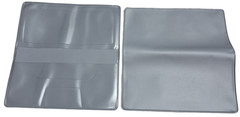 1 Gray Vinyl Checkbook Cover Standard Top Stub 6- 1/4″ x 3-3/8″ New