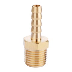 U.S. Solid 1/4″ Hose Barb Brass Fitting NPT 1/4″ Male, 1pc