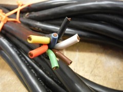 LOT of 30 Feet of 7 Colors Wire • Red-Brown-Yellow-Blue-Green-Black-White *223