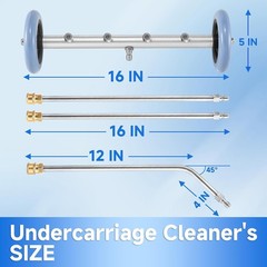 16 Inch 4000 PSI Undercarriage Washer with 3 Extension Wands