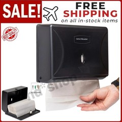 Hand Paper Towel Dispenser Wall Mount Touchless Commercial Folded Bathroom Black