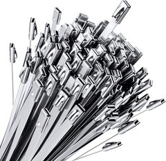 Metal Zip Ties 304 Stainless Steel Heavy Duty Cable 198-400lb 8″ 12″ 18 24″ 3TL