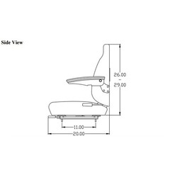 Seat Fits Komatsu Excavator PC03-2 PC12R-8 PC20-6 PC20-7 PC27R-8