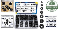 Comprehensive 180 Piece Black Locknut Kit for DIY Enthusiasts and Professionals